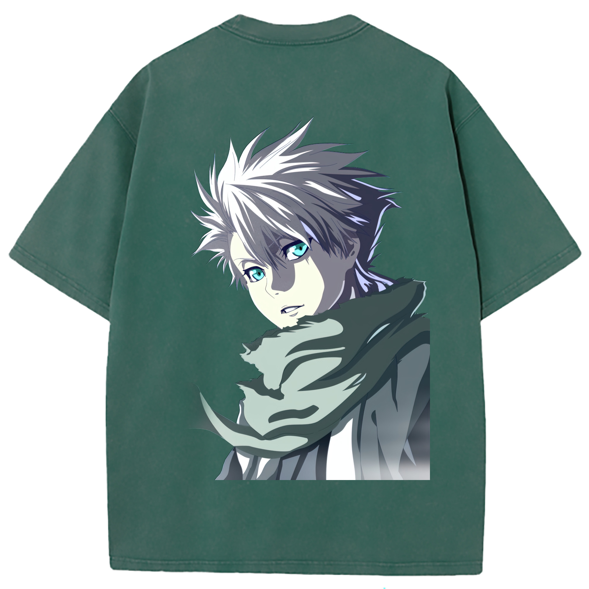 （画像用） ブリーチ 日番谷冬獅郎（ひつがや とうしろう） BLEACH Hitsugaya Toushirou 綿100% ヴィンテージ風 半袖Tシャツ（背面プリント）